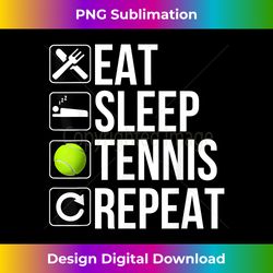 Funny Tennis Player - Eat Sleep Tennis Repeat - Contemporary PNG Sublimation Design - Striking & Memorable Impressions