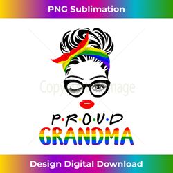 Cute Wink Eyes Lady Proud Grandma LGBT Pride Gift - Futuristic PNG Sublimation File - Challenge Creative Boundaries