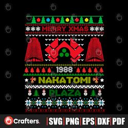 Merry Xmas Nakatomi Plaza Christmas Party 1988 SVG File