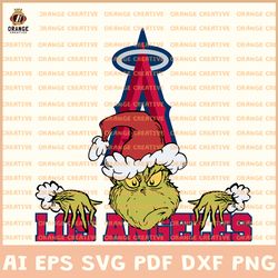 Los Angeles Angels Svg Files, MLB Angels Logo Clipart, Grinch Vector, Svg Files for Cricut Silhouette, Digital