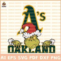 Oakland Athletics Svg Files, MLB Athletics Logo Clipart, Grinch Vector, Svg Files for Cricut Silhouette, Digital