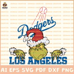Los Angeles Dodgers Svg Files, MLB Dodgers Logo Clipart, Grinch Vector, Svg Files for Cricut Silhouette, Digital