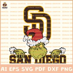 San Diego Padres Svg Files, MLB Padres Logo Clipart, Grinch Vector, Svg Files for Cricut Silhouette, Digital