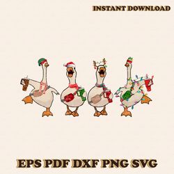 Funny Ducks Christmas Vibes PNG Sublmation File