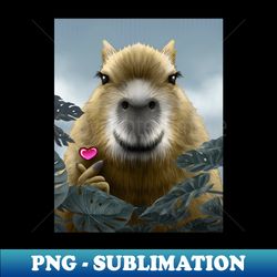 Capybara mini heart - Creative Sublimation PNG Download - Perfect for Sublimation Mastery