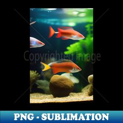 fish aquarium - vintage sublimation png download - fashionable and fearless
