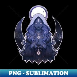 galaxy moon goddess - instant png sublimation download - unleash your creativity