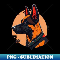 Belgian Malinois Portrait - Special Edition Sublimation Png File - Perfect For Personalization