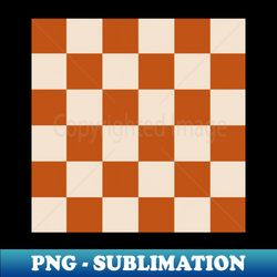Medium checkered retro pattern in orange - High-Quality PNG Sublimation Download - Defying the Norms