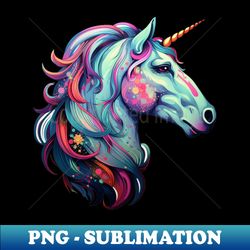 cute unicorn blue purple pink - Elegant Sublimation PNG Download - Revolutionize Your Designs