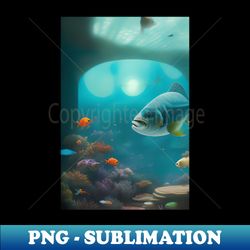 fish aquarium - stylish sublimation digital download - perfect for creative projects