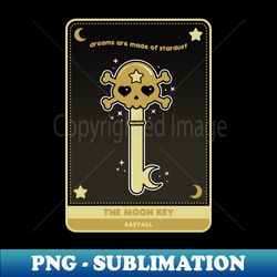 The Moon Key - PNG Transparent Digital Download File for Sublimation - Transform Your Sublimation Creations