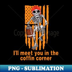 Coffin Corner Football Tee Halloween Game Day Shirt Football Gift Football Shirt Skeleton Football Tee Football Shirt Gift Playertee - Aesthetic Sublimation Digital File - Enhance Your Apparel with Stunning Detail