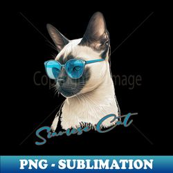 Siamese Cat - Trendy Sublimation Digital Download - Vibrant and Eye-Catching Typography