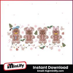 Disney Christmas Gingerbread Cookies PNG Download