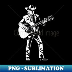 Dwight Yoakam Playing Guitar - Retro PNG Sublimation Digital Download - Bold & Eye-catching