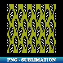 abstract black and white fish pattern lime green - elegant sublimation png download - create with confidence