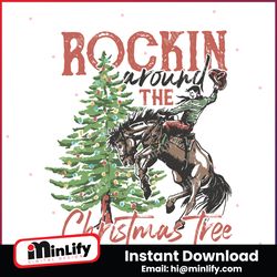 Vintage Rockin Around The Christmas Tree SVG Download