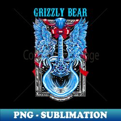 grizzly bear band - instant sublimation digital download - unleash your creativity