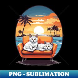 Cats Beach - Instant Sublimation Digital Download - Add a Festive Touch to Every Day