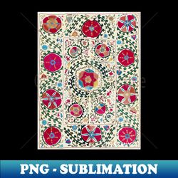 Antique Uzbek Suzani Pattern - PNG Sublimation Digital Download - Transform Your Sublimation Creations