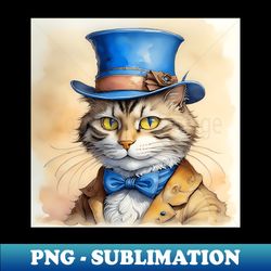 ai art cheeky cat with hat - digital sublimation download file - capture imagination with every detail
