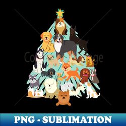 Dog Christmas Tree - High-Resolution PNG Sublimation File - Unleash Your Creativity
