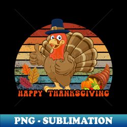 Happy Thanksgiving 2023-Retro Sunset Design - Premium Sublimation Digital Download - Spice Up Your Sublimation Projects