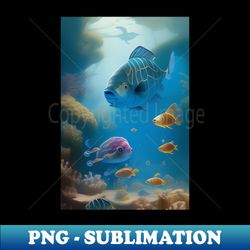 fish aquarium - professional sublimation digital download - perfect for sublimation mastery