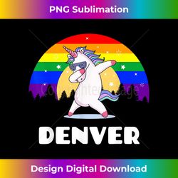 Denver Colorado - LGBTQ Gay Pride Rainbow - Chic Sublimation Digital Download - Tailor-Made for Sublimation Craftsmanship