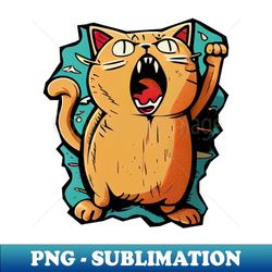 Crazy cat cartoon cat - Stylish Sublimation Digital Download - Vibrant and Eye-Catching Typography