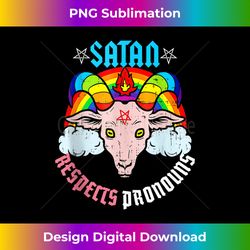 Satan Respects Pronouns Transgender Pentagram Trans Flag Tank To - Eco-Friendly Sublimation PNG Download - Lively and Captivating Visuals