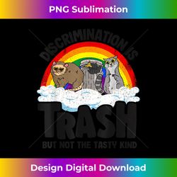Discrimination Is Trash Gay Pride Raccoon Opossum Ally LGBT - Sublimation-Optimized PNG File - Striking & Memorable Impressions