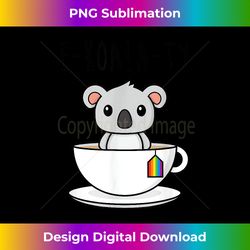 Rainbow Flag Koala Pun - Cute Gay Pride LGBT T- - Urban Sublimation PNG Design - Access the Spectrum of Sublimation Artistry
