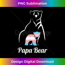 Papa Bear Transgender Dad Trans Child LGBT Trans Pride - Edgy Sublimation Digital File - Infuse Everyday with a Celebratory Spirit