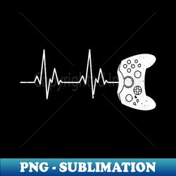 Gamer Heartbeat Cool Video Game Lover - Decorative Sublimation PNG File - Instantly Transform Your Sublimation Projects