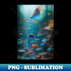 fish aquarium - modern sublimation png file - defying the norms