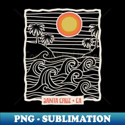 Santa Cruz Summer Sunset - Instant Sublimation Digital Download - Instantly Transform Your Sublimation Projects