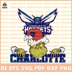 Charlotte Hornets NBA Svg Files, NBA Hornets Logo Clipart, Grinch Vector, Svg Files for Cricut Silhouette, Digital
