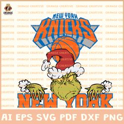 New York Knicks NBA Svg Files, NBA Knicks Logo Clipart, Grinch Vector, Svg Files for Cricut Silhouette, Digital
