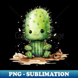 Cactuar Watercolor Cactus - Retro PNG Sublimation Digital Download - Revolutionize Your Designs