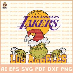Los Angeles Lakers NBA Svg Files, NBA Lakers Logo Clipart, Grinch Vector, Svg Files for Cricut Silhouette, Digital