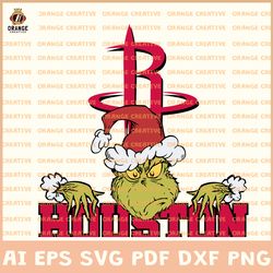 Houston Rockets NBA Svg Files, NBA Rockets Logo Clipart, Grinch Vector, Svg Files for Cricut Silhouette, Digital