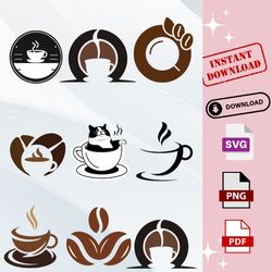 Coffee Shop Logo svg pdf  png