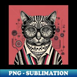 Electric Cat Cool - Aesthetic Sublimation Digital File - Perfect for Sublimation Mastery