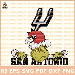 San Antonio Spurs NBA Svg Files, NBA Spurs Logo Clipart, Grinch Vector, Svg Files for Cricut Silhouette, Digital