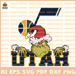 Utah Jazz NBA Svg Files, NBA Jazz Logo Clipart, Grinch Vector, Svg Files for Cricut Silhouette, Digital