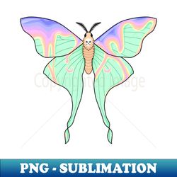 Lunar Death Moth - PNG Sublimation Digital Download - Vibrant and Eye-Catching Typography