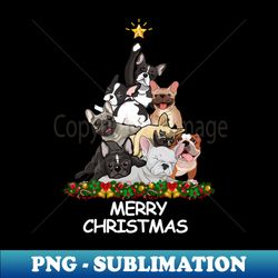 Bulldog Christmas Tree - PNG Transparent Sublimation Design - Perfect for Sublimation Mastery