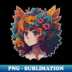 Floral Crown Girl - Stylish Sublimation Digital Download - Boost Your Success with this Inspirational PNG Download